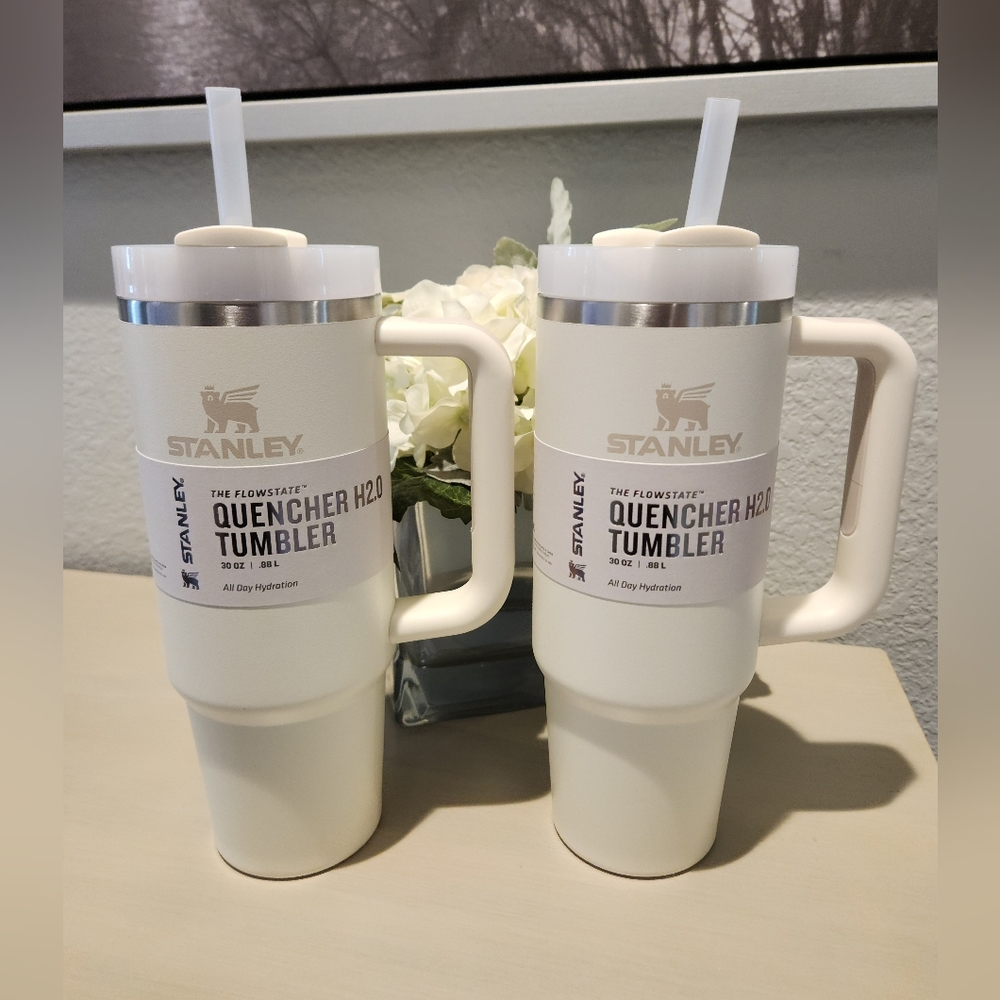 (2) NWT Stanley Cream 30 oz Flowstate Quencher H20 Tumblers - Picture 8 of 12
